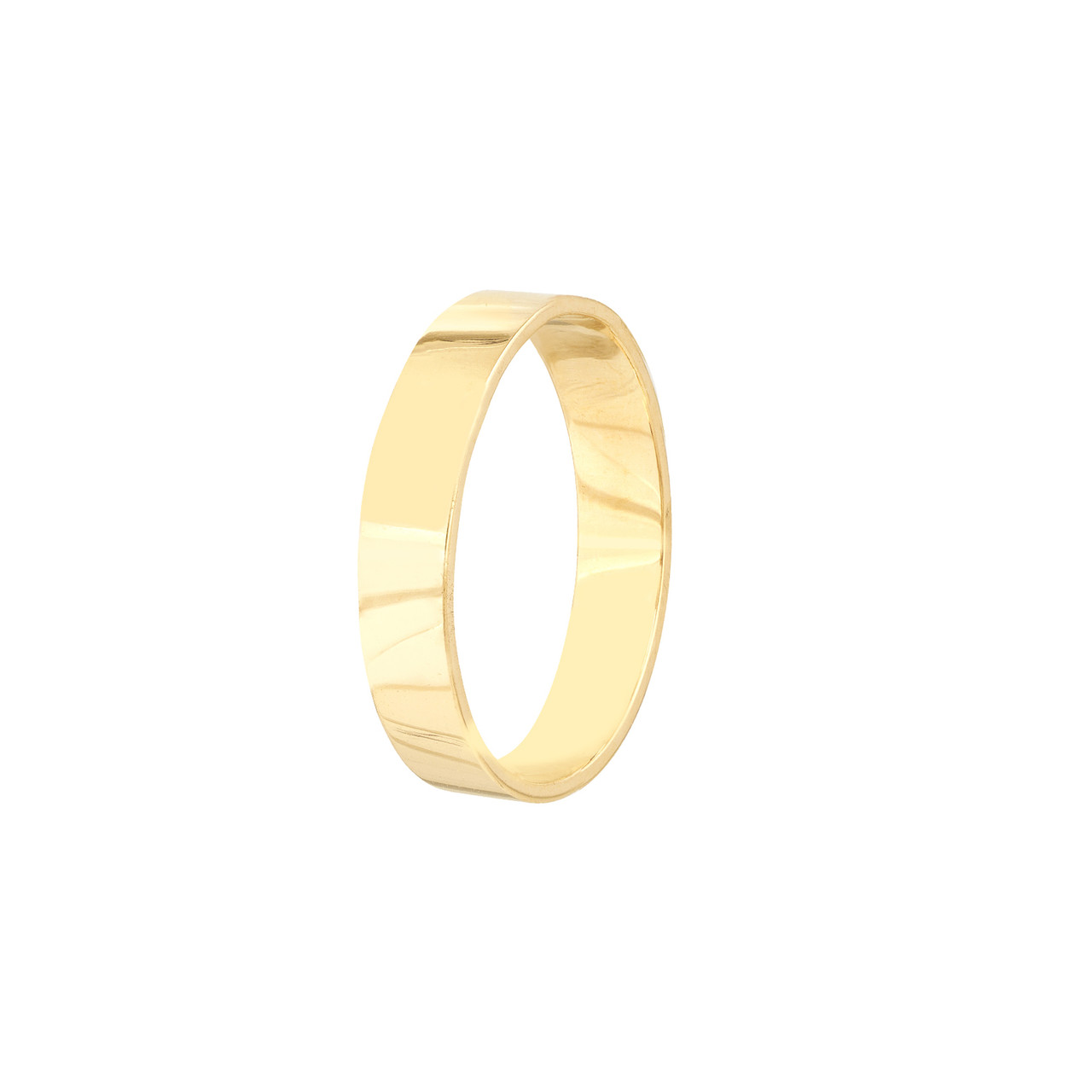 3.70mm High Polished Band Unknown Friendly Weight 14K yellow gold - view 4
