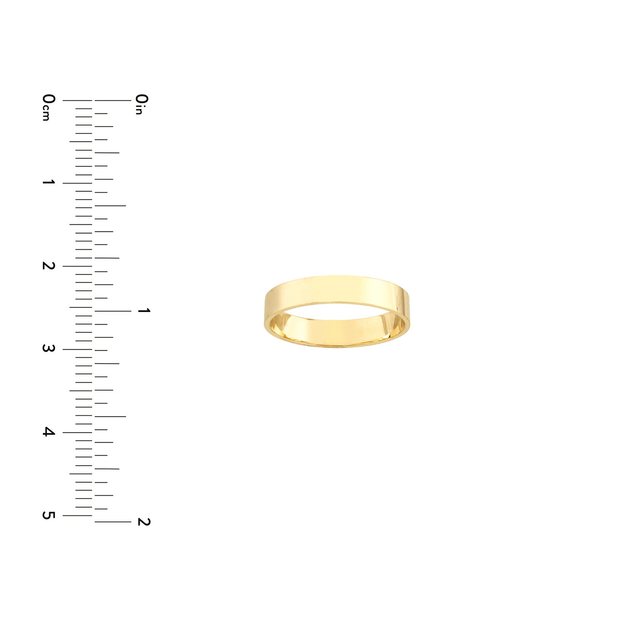 3.70mm High Polished Band Unknown Friendly Weight 14K yellow gold - view 3