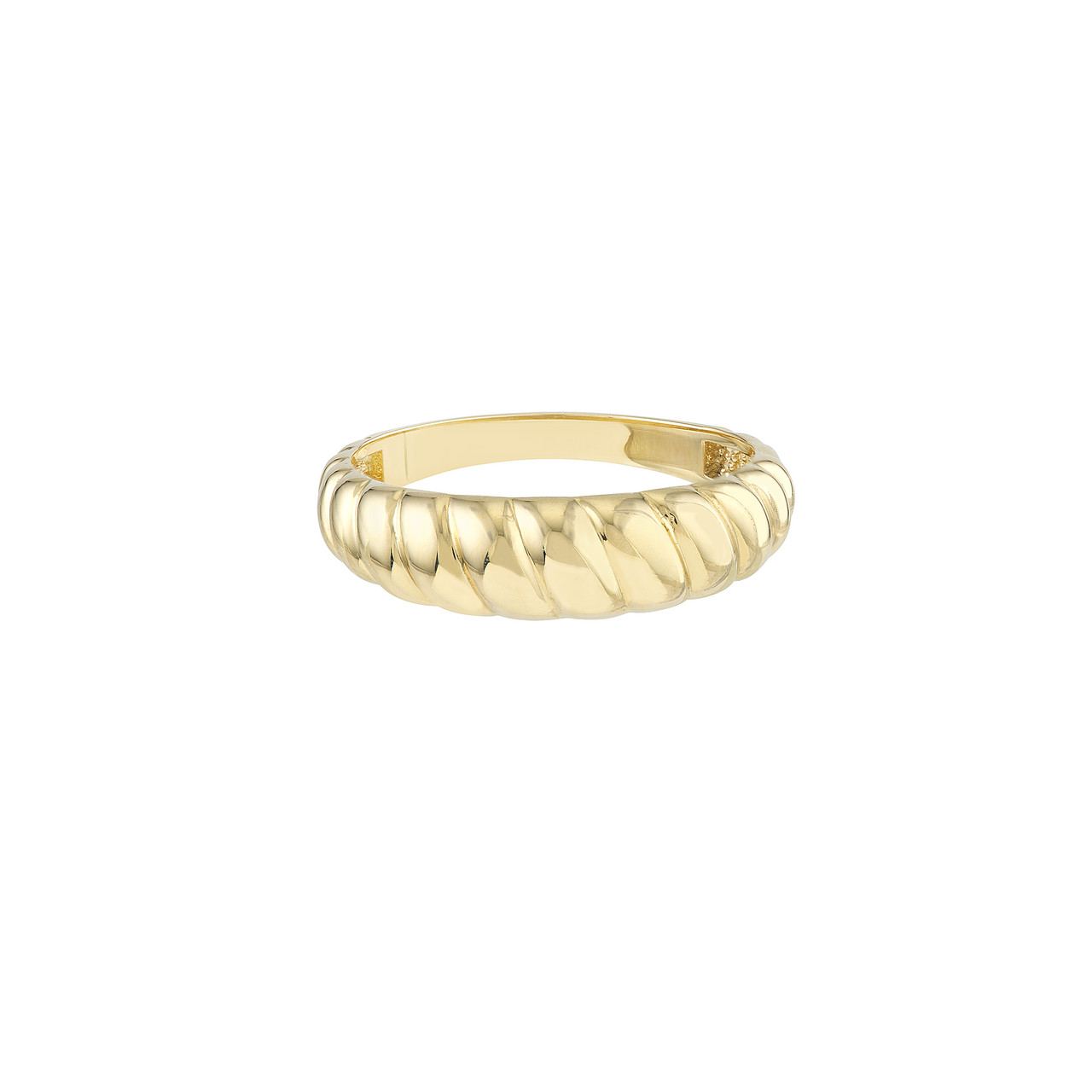  3mm Ribbed Polished Ring