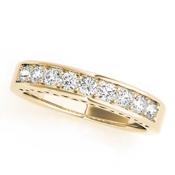  Ladies Single Row Prong In Channel Wedding Ring 1.08 Carat Total Weight   (Lab-Created) 1.08 C.T.W 10K yellow, white or rose gold - view 3