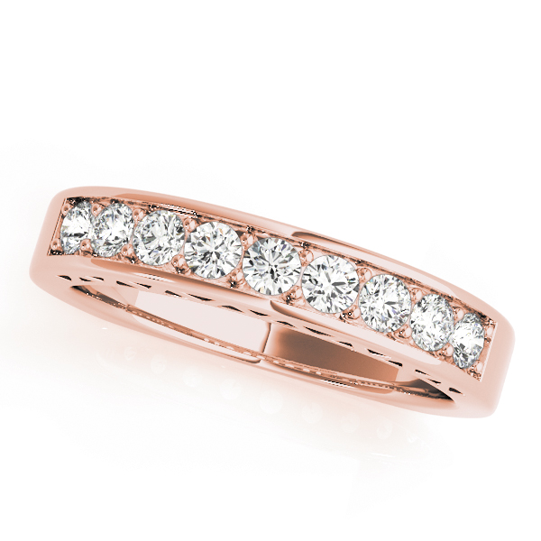  Ladies Single Row Prong In Channel Wedding Ring 1.08 Carat Total Weight   (Lab-Created) 1.08 C.T.W 10K yellow, white or rose gold - view 5