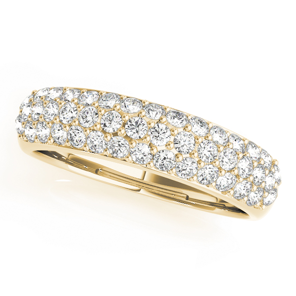  Ladies Multirow Pave Wedding Ring 1.32 Carat Total Weight   (Lab-Created) 1.32 C.T.W 10K yellow, white or rose gold - view 3