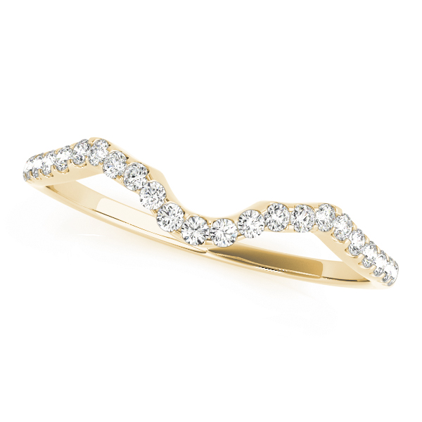  Ladies Shared Prong Curved Wedding Ring .15 Carat Total Weight   (Lab-Created) 0.14 C.T.W 10K yellow, white or rose gold - view 3