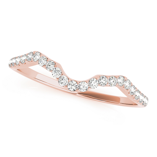  Ladies Shared Prong Curved Wedding Ring .15 Carat Total Weight   (Lab-Created) 0.14 C.T.W 10K yellow, white or rose gold - view 5