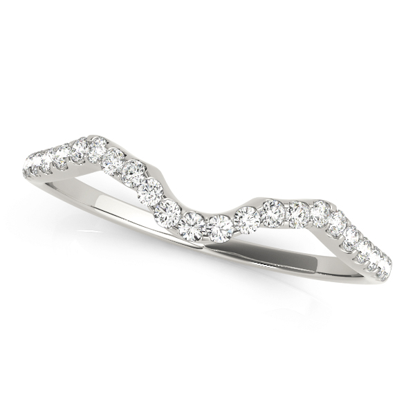 Shared Prong Curved Wedding Ring