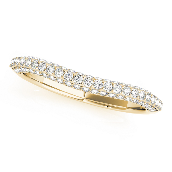  Ladies Multirow Pave Wedding Rings 5/8 Carat Total Weight   (Lab-Created) 0.62 C.T.W 10K yellow, white or rose gold - view 3