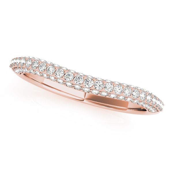  Ladies Multirow Pave Wedding Rings 5/8 Carat Total Weight   (Lab-Created) 0.62 C.T.W 10K yellow, white or rose gold - view 5