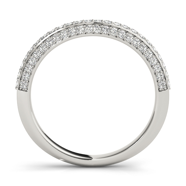  Ladies Multirow Pave Wedding Rings 5/8 Carat Total Weight   (Lab-Created) 0.62 C.T.W 10K yellow, white or rose gold - view 2
