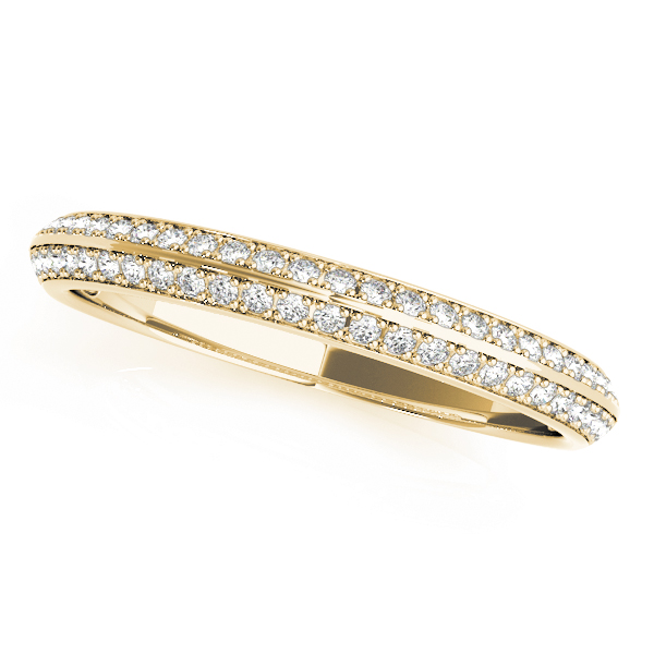  Ladies Double Row Pave Wedding Rings 3/4 Carat Total Weight   (Lab-Created) 0.73 C.T.W 10K yellow, white or rose gold - view 3