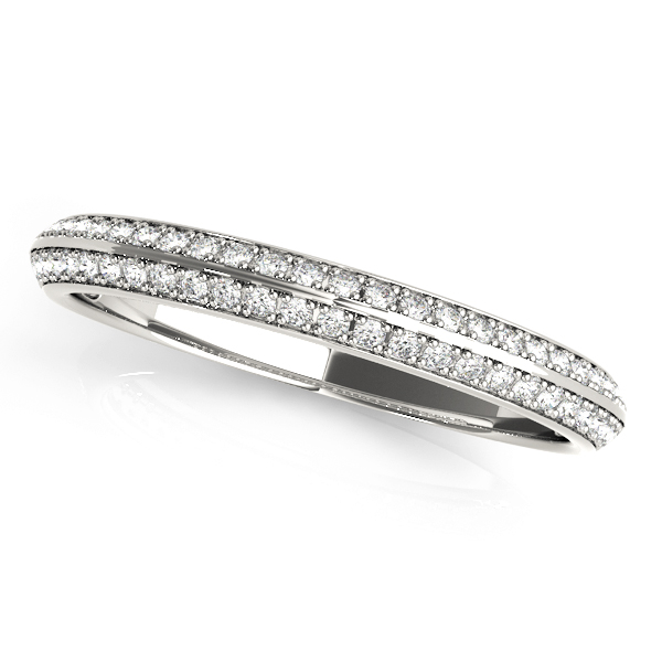 Double Row Pave Wedding Rings
