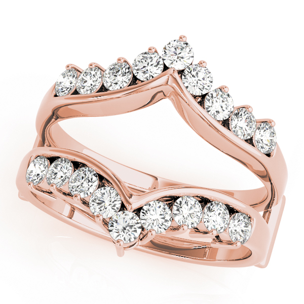  Ladies Chevron Engagement Ring Enhancer 1.08 Carat Total Weight 0.54 CT  (Lab-Created) 1.08 C.T.W 10K yellow, white or rose gold - view 3