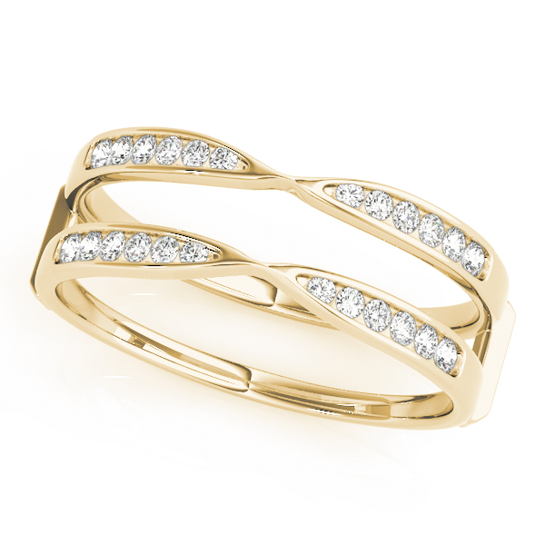  Ladies Channel Set Engagement Ring Enhancer 1/2 Carat Total Weight 0.24 CT  (Lab-Created) 0.48 C.T.W 10K yellow, white or rose gold - view 2