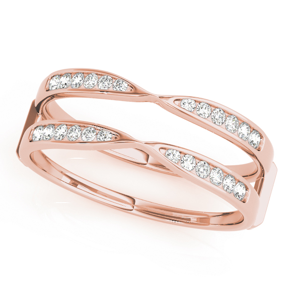  Ladies Channel Set Engagement Ring Enhancer 1/2 Carat Total Weight 0.24 CT  (Lab-Created) 0.48 C.T.W 10K yellow, white or rose gold - view 3