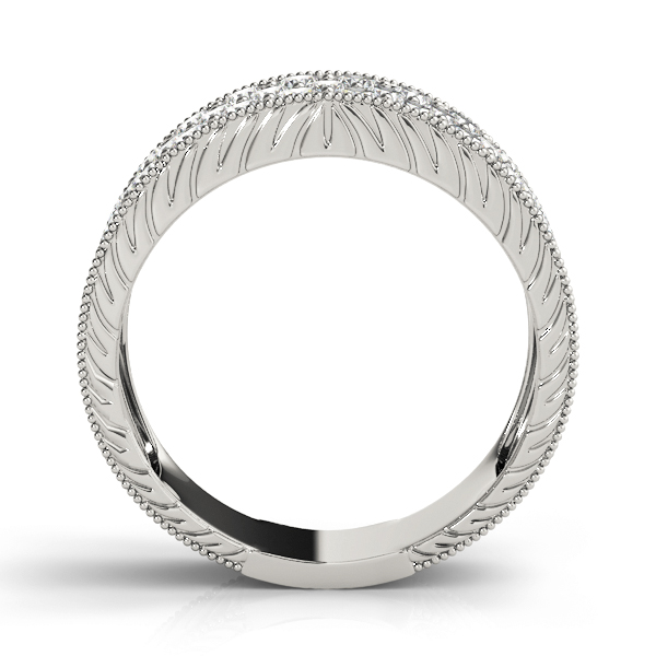  Ladies Multirow Pave Milgrain Engagement Rings 1.55 Carat Total Weight  1.55 C.T.W Platinum - view 6