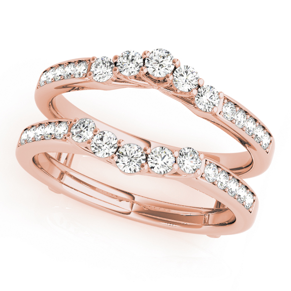  Ladies Curved Ring Wrap 1.1 Carat Total Weight 0.55 CT 1.10 C.T.W Platinum - view 3