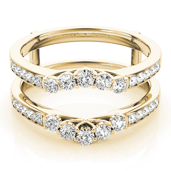  Ladies Curved Ring Wrap 1.1 Carat Total Weight 0.55 CT 1.10 C.T.W Platinum - view 4
