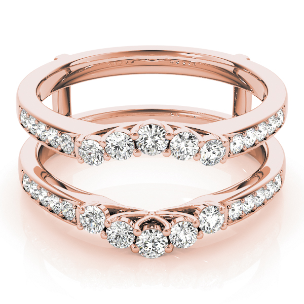  Ladies Curved Ring Wrap 1.1 Carat Total Weight 0.55 CT 1.10 C.T.W Platinum - view 5