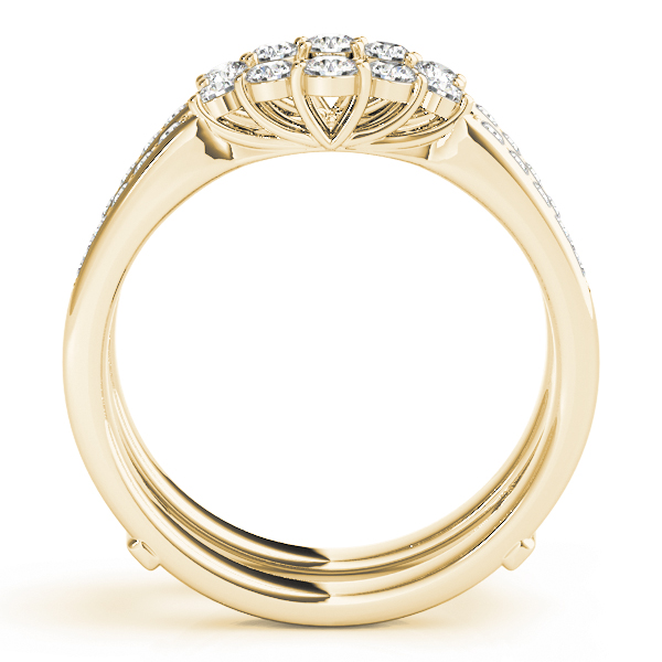  Ladies Curved Ring Wrap 1.1 Carat Total Weight 0.55 CT 1.10 C.T.W Platinum - view 7