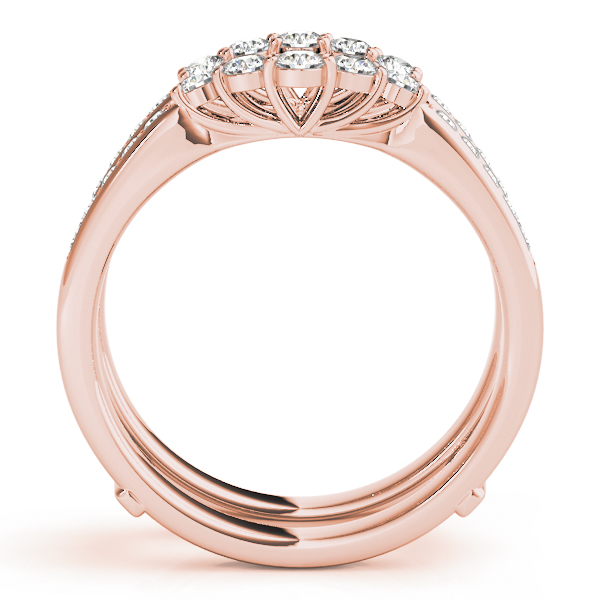  Ladies Curved Ring Wrap 1.1 Carat Total Weight 0.55 CT 1.10 C.T.W Platinum - view 8