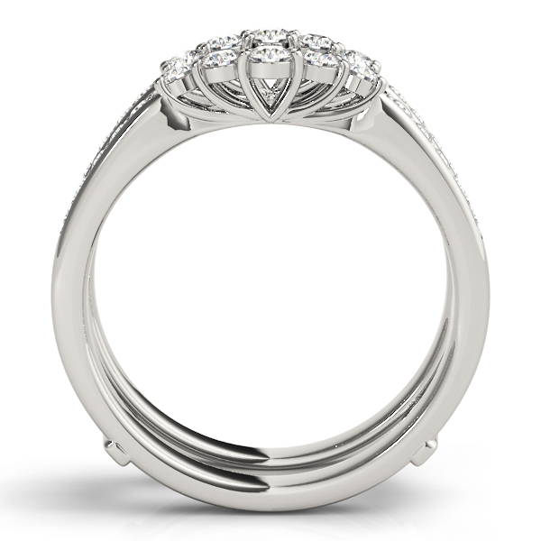  Ladies Curved Ring Wrap 1.1 Carat Total Weight 0.55 CT 1.10 C.T.W Platinum - view 9