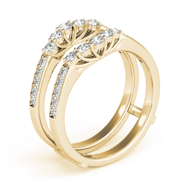  Ladies Curved Ring Wrap 1.1 Carat Total Weight 0.55 CT 1.10 C.T.W Platinum - view 10