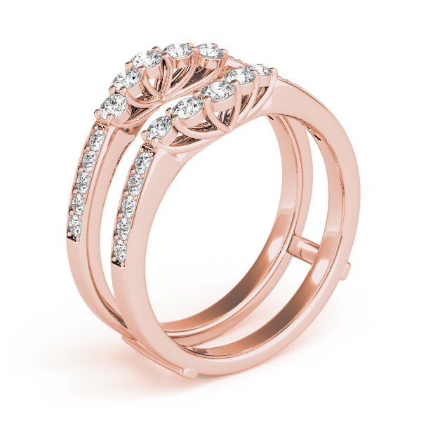  Ladies Curved Ring Wrap 1.1 Carat Total Weight 0.55 CT 1.10 C.T.W Platinum - view 11