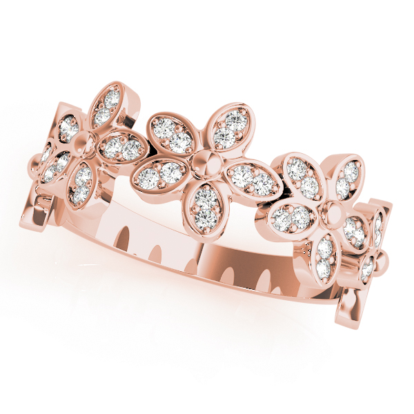  Ladies Nature Inspired Floral Shape Stackable Fashion Ring 1/2 Carat Total Weight   (Lab-Created) 0.50 C.T.W 10K yellow, white or rose gold - view 3