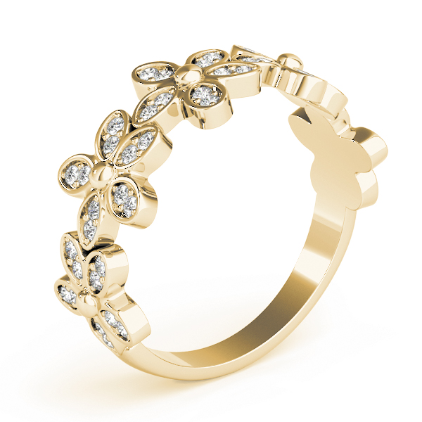  Ladies Nature Inspired Floral Shape Stackable Fashion Ring 1/2 Carat Total Weight   (Lab-Created) 0.50 C.T.W 10K yellow, white or rose gold - view 4