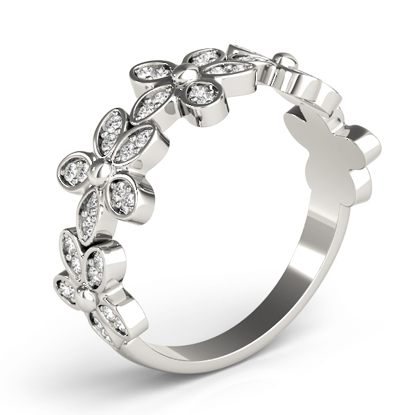  Ladies Nature Inspired Floral Shape Stackable Fashion Ring 1/2 Carat Total Weight   (Lab-Created) 0.50 C.T.W 10K yellow, white or rose gold - view 6