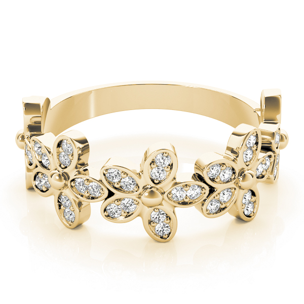  Ladies Nature Inspired Floral Shape Stackable Fashion Ring 1/2 Carat Total Weight   (Lab-Created) 0.50 C.T.W 10K yellow, white or rose gold - view 7
