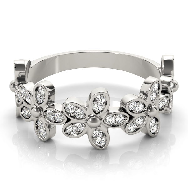  Ladies Nature Inspired Floral Shape Stackable Fashion Ring 1/2 Carat Total Weight   (Lab-Created) 0.50 C.T.W 10K yellow, white or rose gold - view 12