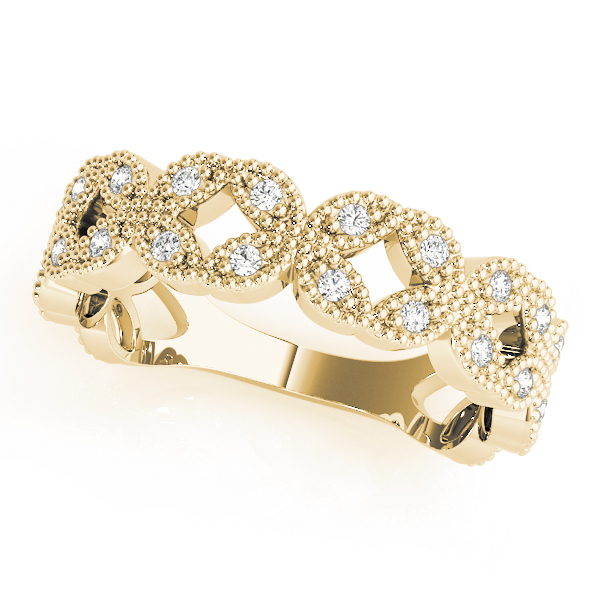  Ladies Vintage Milgrain Stackable Ring 1/4 Carat Total Weight   (Lab-Created) 0.28 C.T.W Platinum - view 2