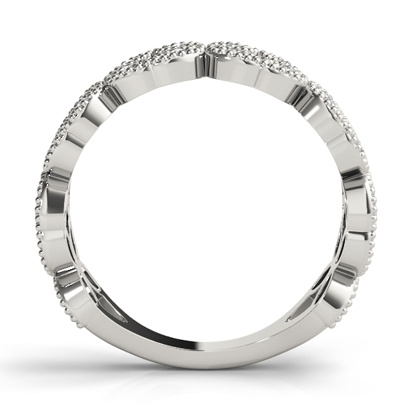  Ladies Vintage Milgrain Stackable Ring 1/4 Carat Total Weight   (Lab-Created) 0.28 C.T.W Platinum - view 15