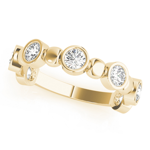  Ladies Bezel Set Stackable Ring 1.12 Carat Total Weight  1.12 C.T.W 14K yellow, white or rose gold - view 2