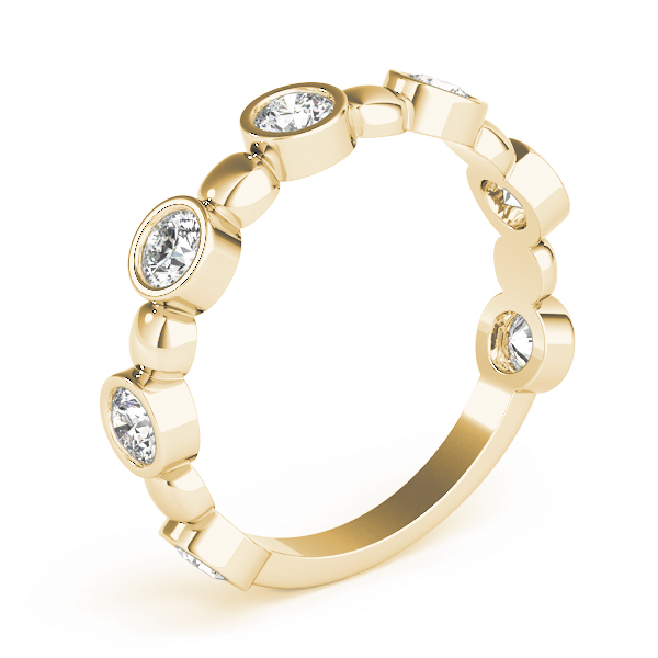  Ladies Bezel Set Stackable Ring 1.12 Carat Total Weight  1.12 C.T.W 14K yellow, white or rose gold - view 4