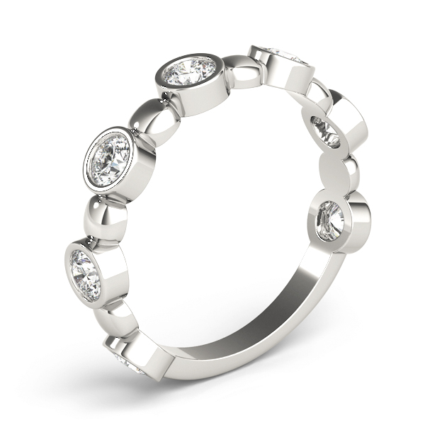  Ladies Bezel Set Stackable Ring 1.12 Carat Total Weight  1.12 C.T.W 14K yellow, white or rose gold - view 6