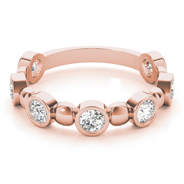  Ladies Bezel Set Stackable Ring 1.12 Carat Total Weight  1.12 C.T.W 14K yellow, white or rose gold - view 8