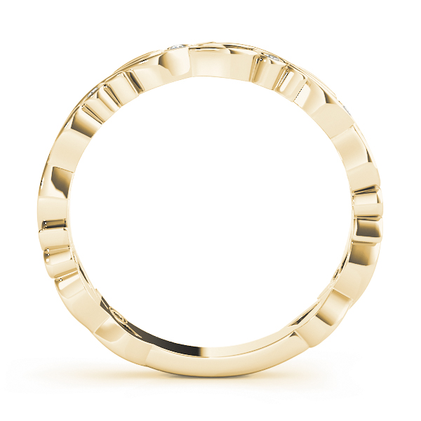  Ladies Nature Inspired Stackable Ring 1/10 Carat Total Weight 0.04 CT 0.08 C.T.W 10K yellow, white or rose gold - view 7