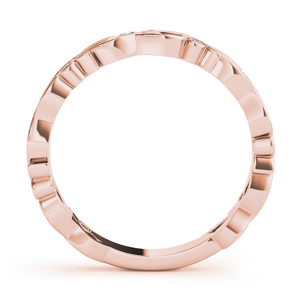  Ladies Nature Inspired Stackable Ring 1/10 Carat Total Weight 0.04 CT 0.08 C.T.W 10K yellow, white or rose gold - view 8