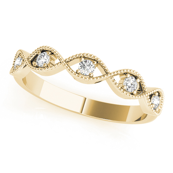  Ladies Marquise Shape Stackable Fashion Rings 1/3 Carat Total Weight   (Lab-Created) 0.30 C.T.W 18K yellow, white or rose gold - view 2