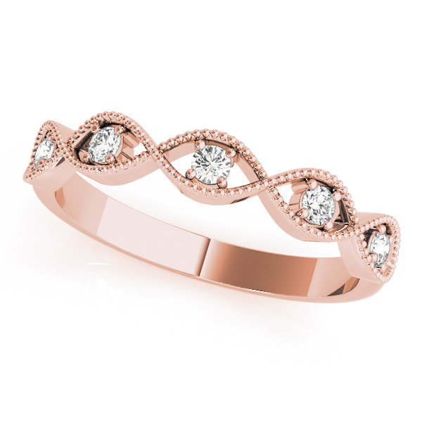  Ladies Marquise Shape Stackable Fashion Rings 1/3 Carat Total Weight   (Lab-Created) 0.30 C.T.W 18K yellow, white or rose gold - view 3