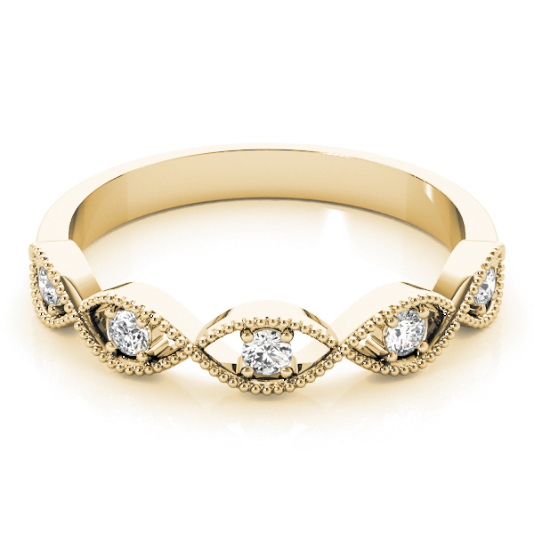  Ladies Marquise Shape Stackable Fashion Rings 1/3 Carat Total Weight   (Lab-Created) 0.30 C.T.W 18K yellow, white or rose gold - view 4