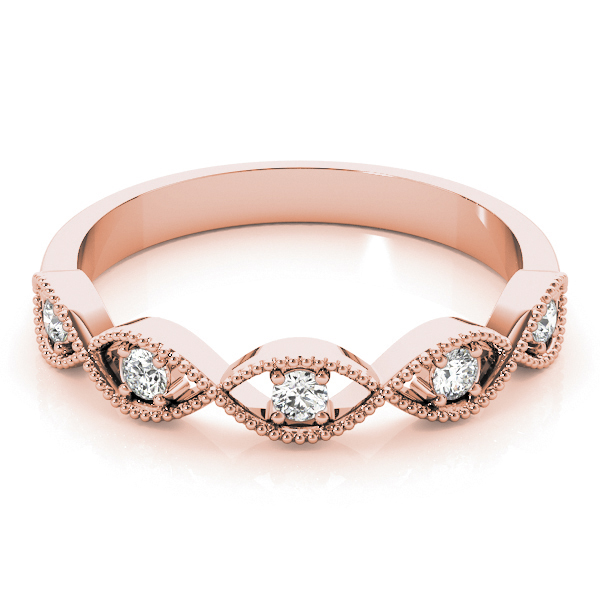  Ladies Marquise Shape Stackable Fashion Rings 1/3 Carat Total Weight   (Lab-Created) 0.30 C.T.W 18K yellow, white or rose gold - view 5