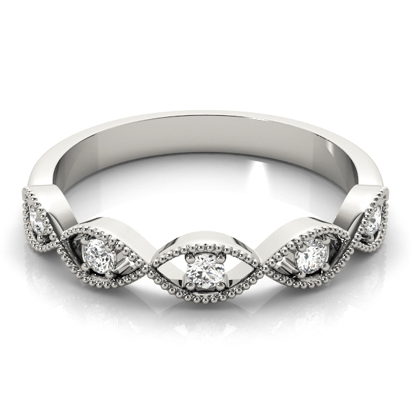  Ladies Marquise Shape Stackable Fashion Rings 1/3 Carat Total Weight   (Lab-Created) 0.30 C.T.W 18K yellow, white or rose gold - view 6