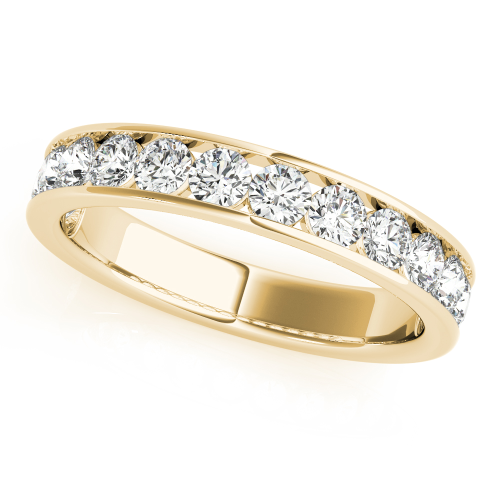  Ladies Single Row Channel Set Wedding Ring 1.25 Carat Total Weight  1.23 C.T.W Platinum - view 2