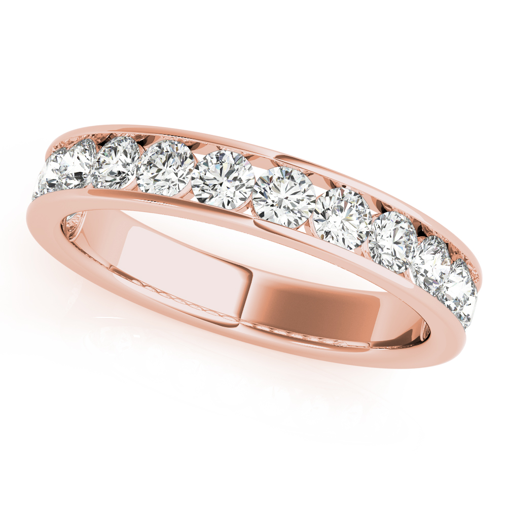  Ladies Single Row Channel Set Wedding Ring 1.25 Carat Total Weight  1.23 C.T.W Platinum - view 3