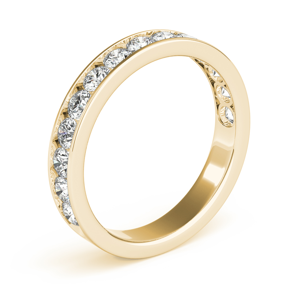  Ladies Single Row Channel Set Wedding Ring 1.25 Carat Total Weight  1.23 C.T.W Platinum - view 4