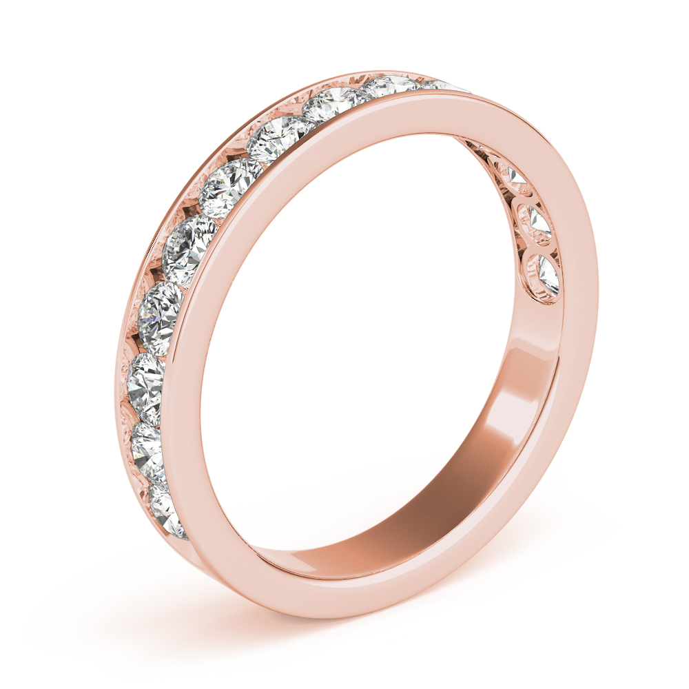  Ladies Single Row Channel Set Wedding Ring 1.25 Carat Total Weight  1.23 C.T.W Platinum - view 5