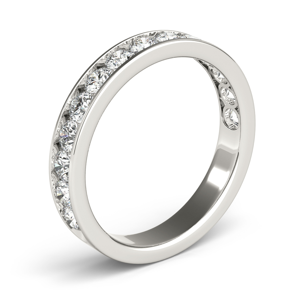  Ladies Single Row Channel Set Wedding Ring 1.25 Carat Total Weight  1.23 C.T.W Platinum - view 6