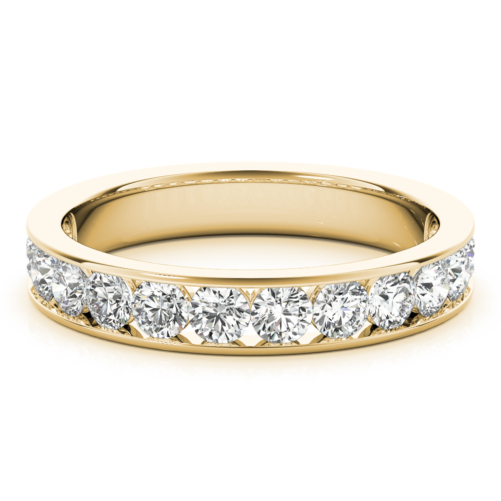  Ladies Single Row Channel Set Wedding Ring 1.25 Carat Total Weight  1.23 C.T.W Platinum - view 7